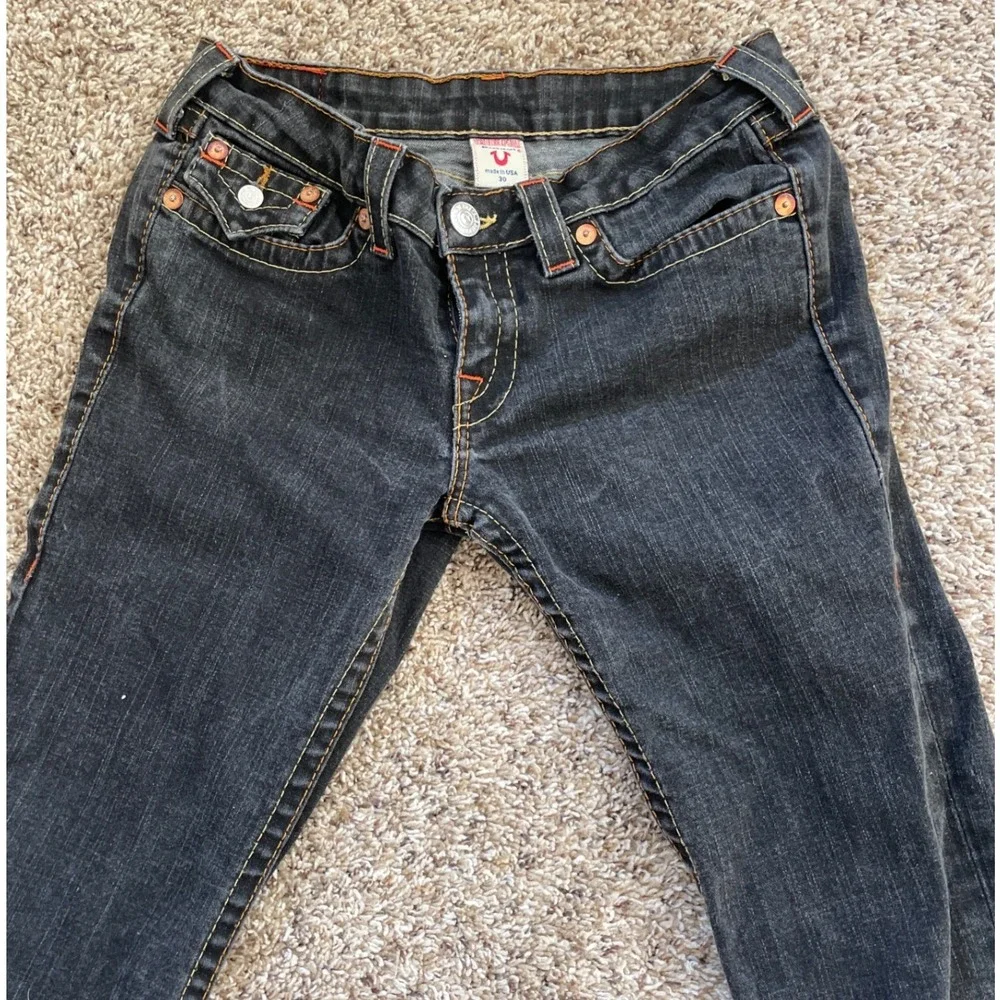 True Religion Billy Super T Jeans Mens Size 30 Y2K Thick Stitch Straight Leg USA